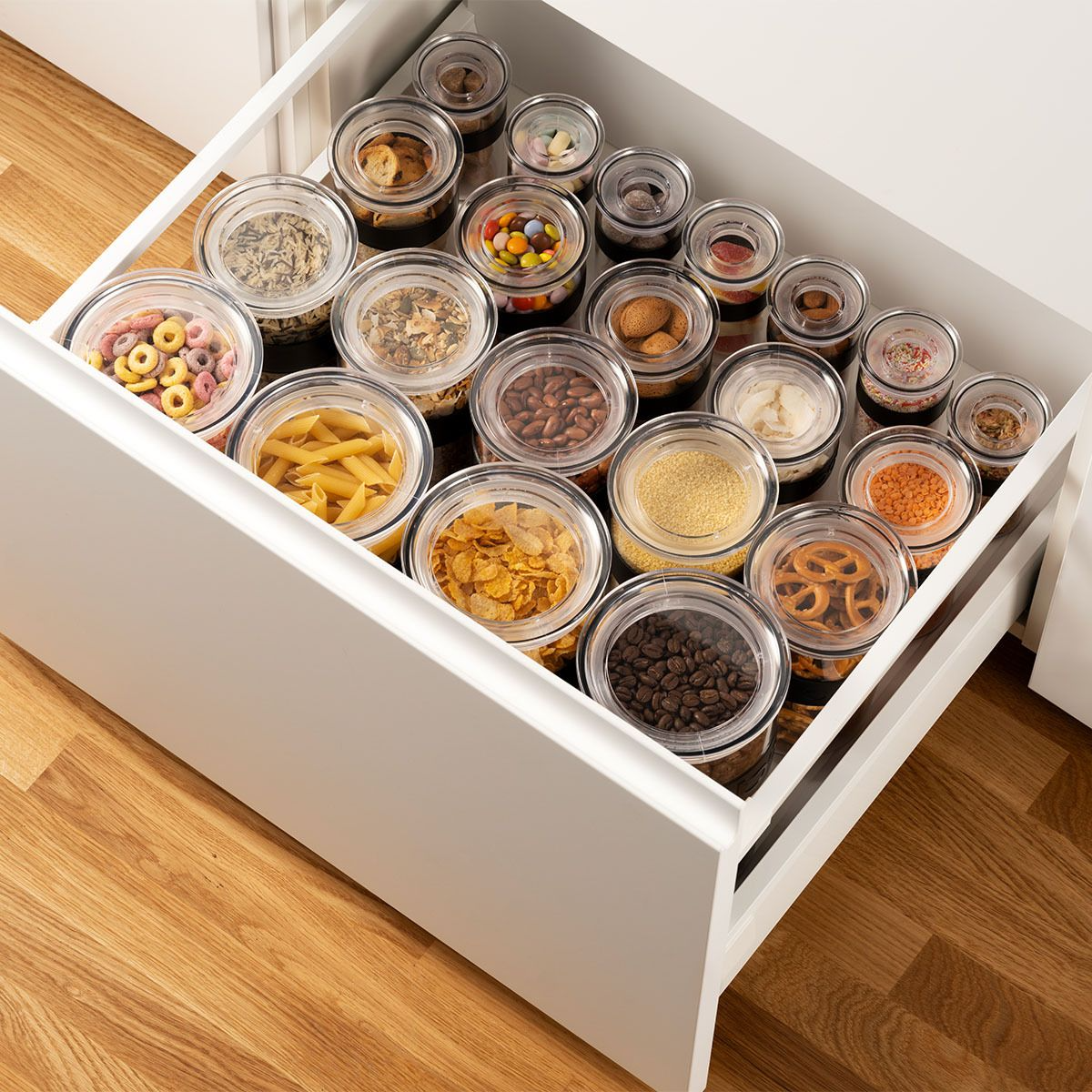 Set of 12 Food Storage Containers 4 x 0,25 / 3 x 0,6 / 3 x 1L / 2 x 2L