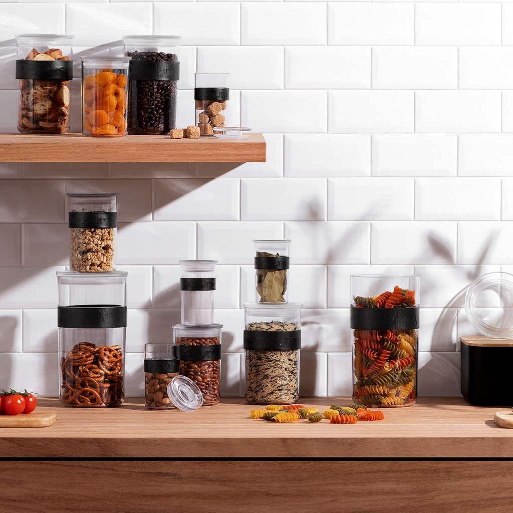 Set of 12 Food Storage Containers 4 x 0,25 / 3 x 0,6 / 3 x 1L / 2 x 2L